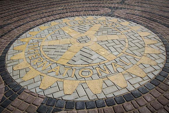 STITTSVILLE, ON, October 8, 2015. W. J. Bell Rotary Peace Park. The middle of the labyrinth has a 47 foot diameter with the Rotary International logo. Barry Gray (StittsvilleCentral)