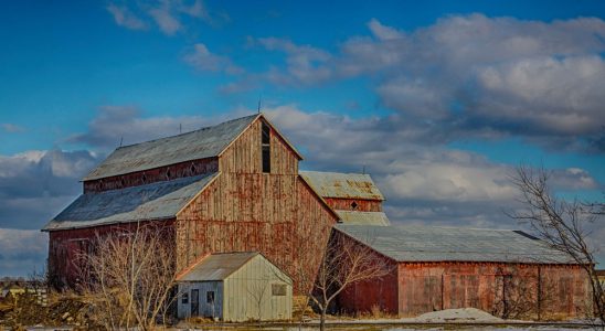 The Bradley-Craig barn, January 2018. Photo illustration by Barry Gray.