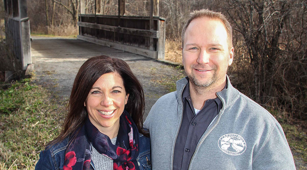 Kathy and John vanDyk, owners of Covered Bridge Brewing. Photo by Barry Gray.