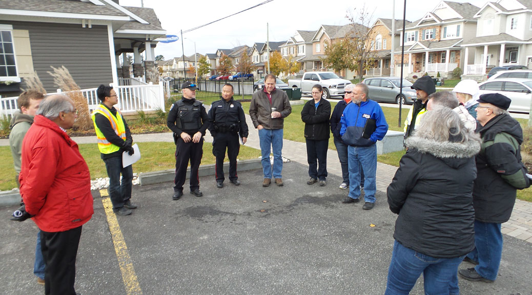 Fairwinds residents meet with councillor Qadri, Ottawa police and traffic staff from the City of Ottawa.