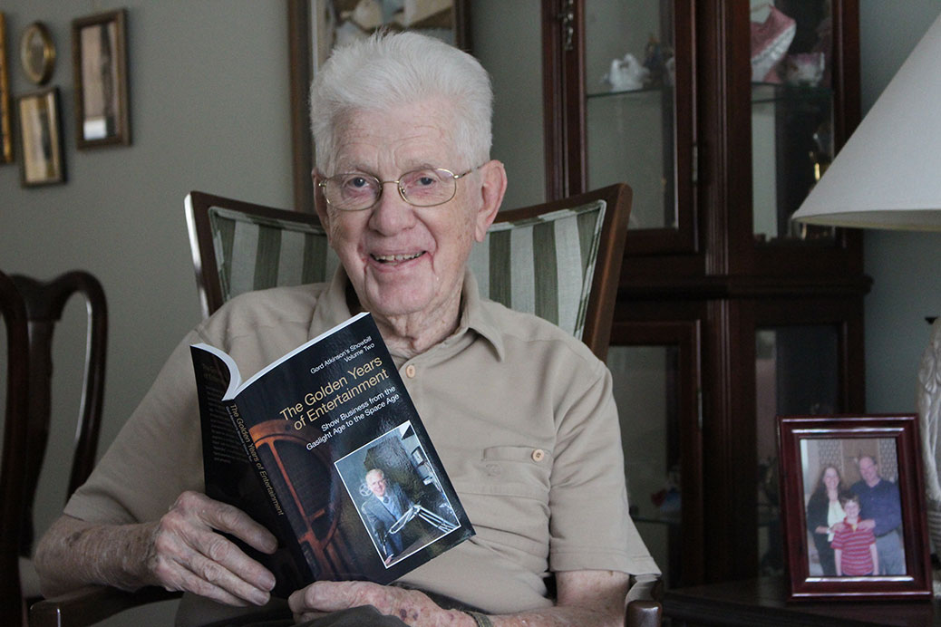 Long-time broadcaster Gord Atkinson at his home in Stittsville. Photo by Zach Mulder.