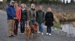 Stittsville residents are concerned about the health of the Upper Poole Creek Wetland. From left to right: Marcos Alvarez, Jonah Alvarez, Andrea Sedgwick, Ken McRae, Sylvie Sabourin, Mila (last name unknown). Photo via Ken McRae.