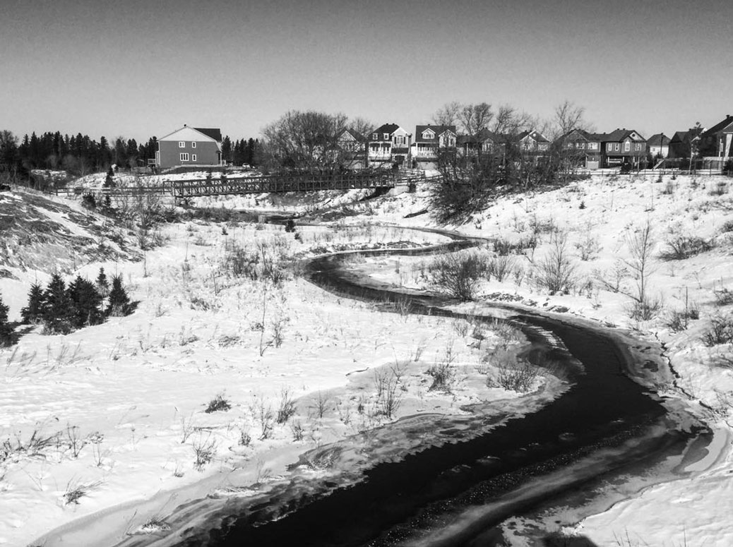 Poole Creek, looking east from Huntmar. Photo by Richard Monette.