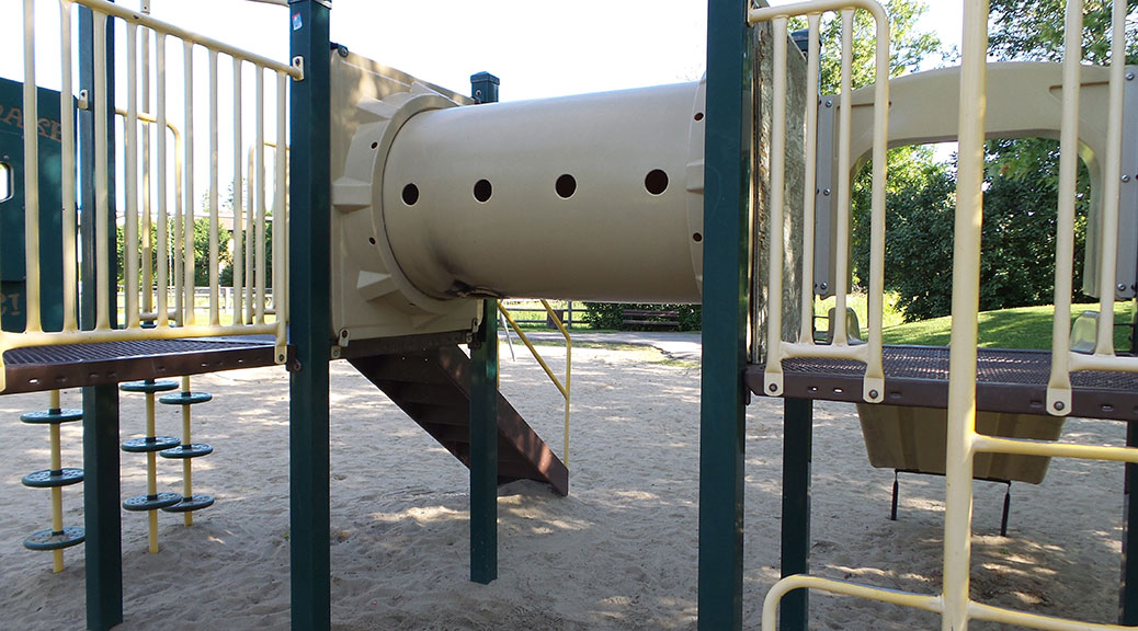 Fire on Rickey Place Park play structure