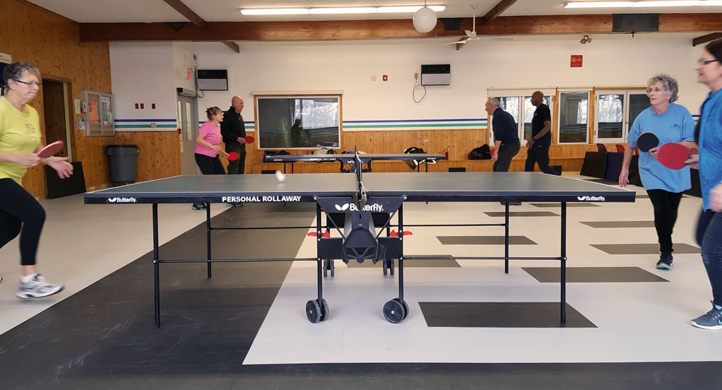 Stittsville table tennis at the Johnny Leroux arena
